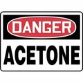 Accuform OSHA DANGER Safety Sign ACETONE 14 in SHMCHG003XP